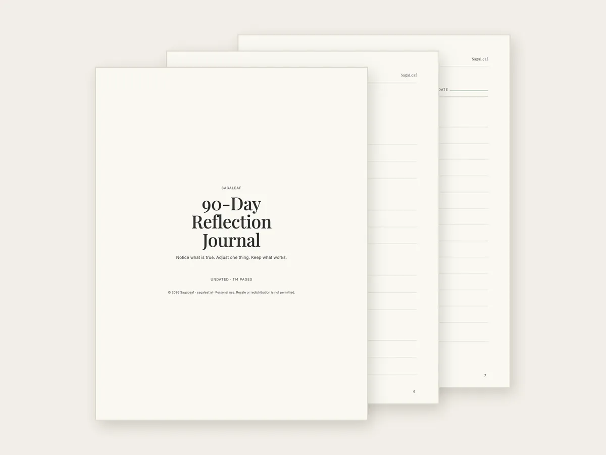 Pages from the 90-Day Reflection Journal