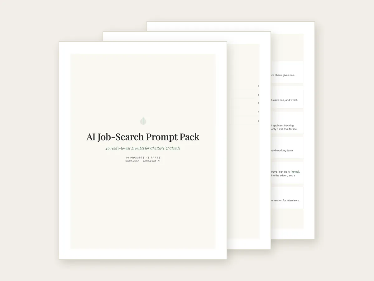 Pages from the AI Job-Search Prompt Pack