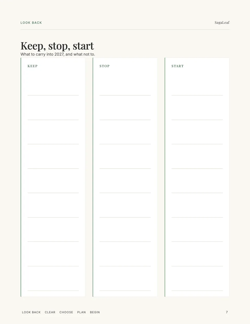 Keep, stop, start: what to carry into 2027 and what to leave behind
